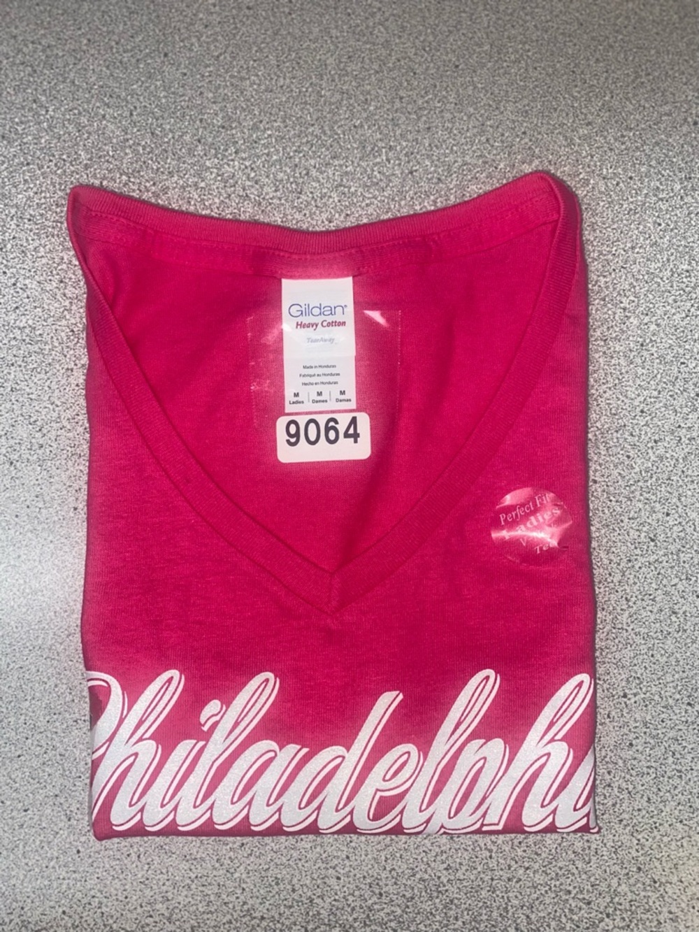 Philadelphia Pink Graphic V-Neck Tee - NWOT - 9064 - Picture 11 of 11